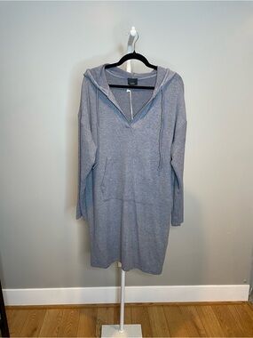 Lumiere Heather Gray Long Sleeve Hoodie Dress